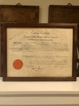 Item #320 Calvin Coolidge - Signed Document While President of the United States of America....