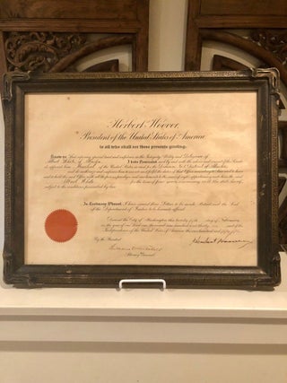 Herbert Hoover - Signed Document While President of the United States of America