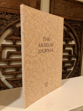 Item #338 The Museum Journal Vol. XIX No. 2; June 1928. J. Alden MASON, Alan Rowe Henry Usher...