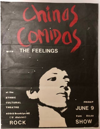 Item #3434 Chinas Comidas with The Feelings -- Large Silkscreen Poster, Seattle 1978. PUNK...