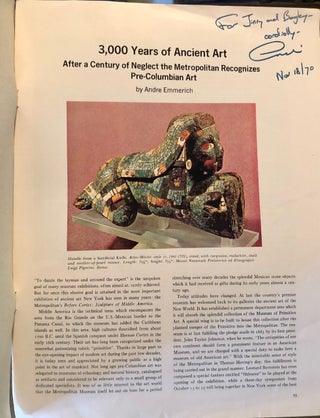 Item #3474 Before Cortes: Sculpture of Middle America at the Metropolitan Museum of Art --...