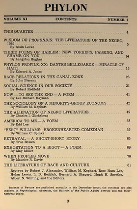 Phylon The Atlanta University Review of Race and Culture First Quarter 1950