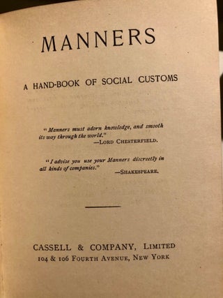 Manners A Hand-Book of Social Customs