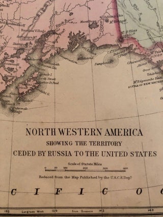 North Western America Showing the Territory Ceded by Russia to the United States [Northwestern] [FRAMED MAP]