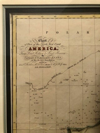 Chart of Part of the North West Coast of America, from Point Rodney to Point Barrow [Original FRAMED CHART]; in His Majesty's Ship Blossom assisted by Lieut. E. Belcher, Mr. T. Elsen, Master, M. Ja. Wolfe, Mate. AD 1826, 1827