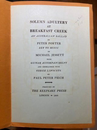 Solemn Adultery at Breakfast Creek An Australian Ballad