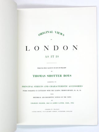 Original Views of London As It Is, In Two Volumes