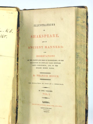Illustrations of Shakspeare, and of Ancient Manners (Two Volumes) [Shakespeare]