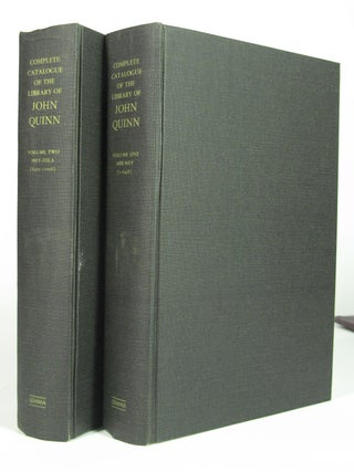 Item #4925 Complete Catalogue of the Library of John Quinn Sold by Auction in Five Parts With...