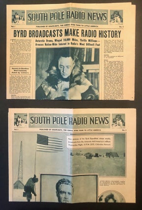 Item #4944 South Pole Radio News - TWO issues. Richard Evelyn BYRD