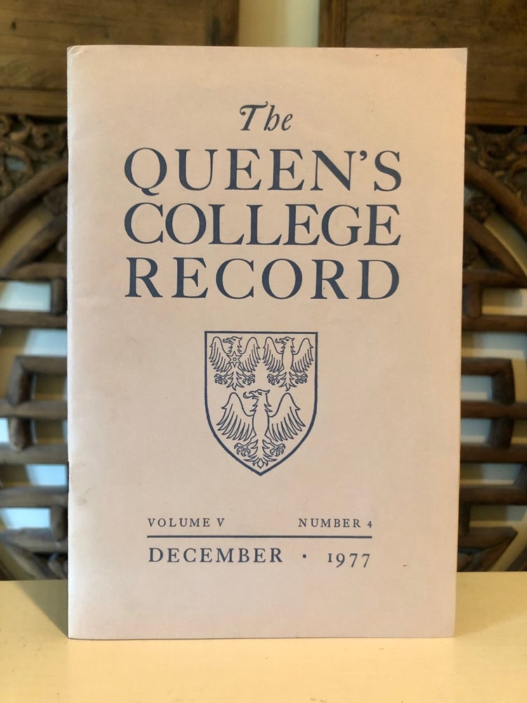 Item #4947 The Queen's College Record Volume V Number 4. Oxford University.