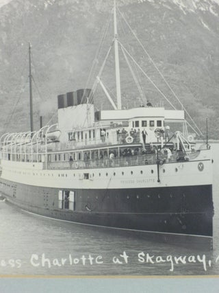 Original Photo British Columbia Coast S. S. Princess Charlotte at Skagway Alaska Framed Photograph