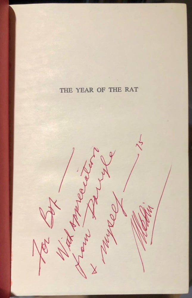Item #4991 The Year of the Rat A Chronicle - SIGNED copy. Mladin ZARUBICA.