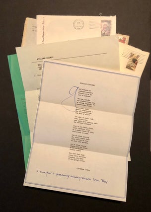 Item #4994 Of the Festivity - WITH Signed Correspondence and a Typed Poem Laid-In. William...