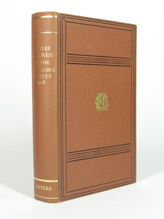 Item #5018 Jubilee Congress of the Folk-Lore Society, Sept. 19 - Sept. 25, 1928: Papers and...