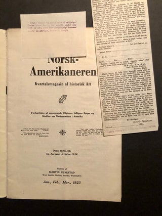 Norsk-Amerikaneren Kvartalsmagasin af historisk Art Jan., Febr., Mars., 1923