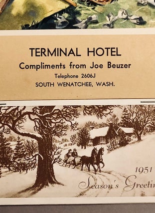 Poster Calendar for the Terminal Hotel in South Wenatchee, WASH, 1951