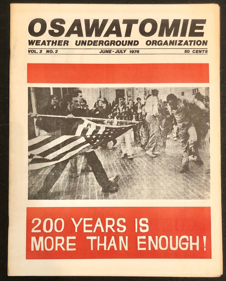 Item #5098 Osawatomie Vol. 2. No. 2 June-July 1976. Weather Underground Organization.