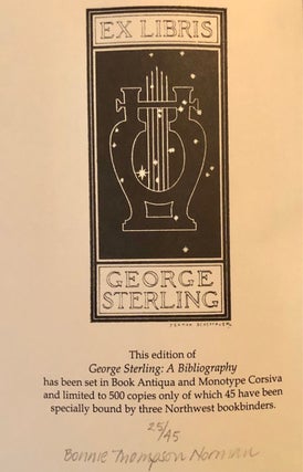George Sterling A Bibliography Including Periodical Contributions and Manuscript Material