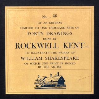 Item #5178 Forty Drawings to Illustrate the Works of William Shakespeare. Rockwell KENT, William...