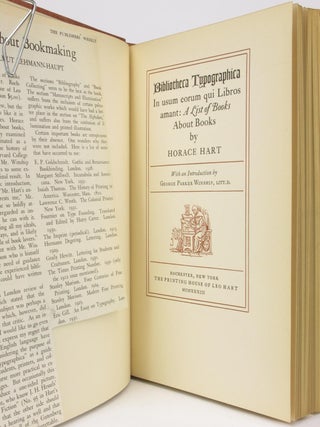 Bibliotheca Typographica In usum eorum qui Libros amant: A List of Books About Books