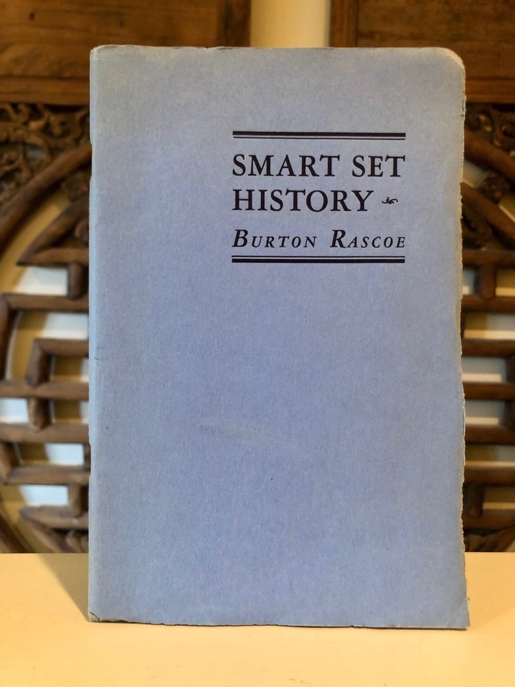 Item #5264 Smart Set History - Introduction to "The Smart Set Anthology" WITH publisher's letter laid in. Burton RASCOE.