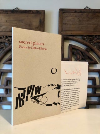 Item #5301 Sacred Places - WITH a typed letter signed. Clifford BURKE