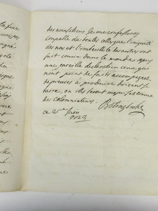 Letter to l'Abbé Alari 23 Juin 1723