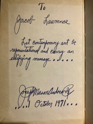 Item #5442 New and Better World of Poetry - INSCRIBED to Jacob Lawrence. JACOB LAWRENCE, Frank...