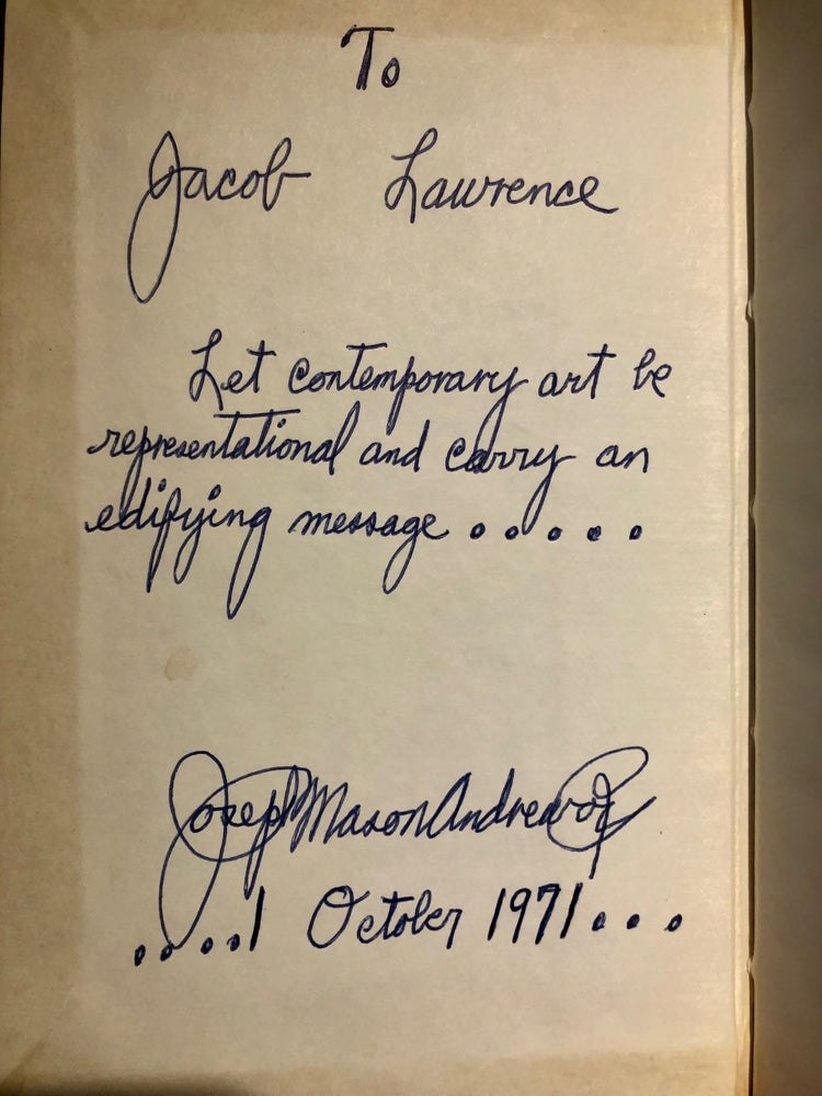 Item #5442 New and Better World of Poetry - INSCRIBED to Jacob Lawrence. JACOB LAWRENCE, Frank BENSLEY, Lou LuTour, Jerry McCarty, compilers and.