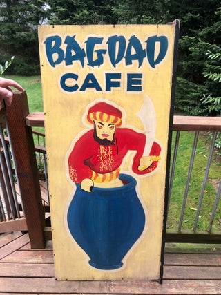 Item #5443 1950s Restaurant Sign from Seattle's Bagdad Cafe. FOOD AND DRINK - Seattle