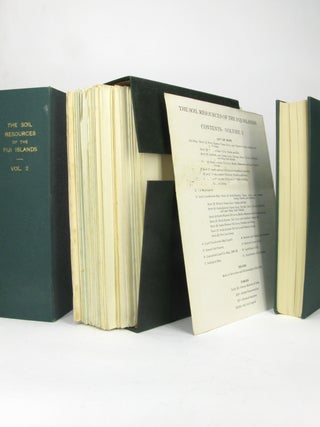 The Soil Resources of the Fiji Islands (Complete In Two Volumes)