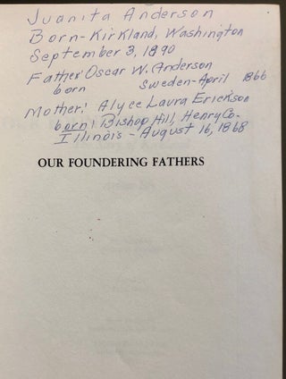 Our Foundering Fathers The Story of Kirkland - Copy Owned by a Kirkland Pioneer