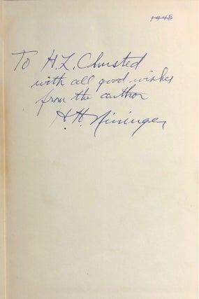 Item #5498 Out of the Sky An Introduction to Meteoritics - INSCRIBED copy. H. H. NININGER