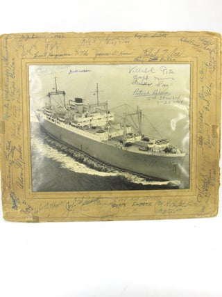 Item #5505 USNS James O'Hara (T-AP-179). Crew Signed Navy Transport Photo
