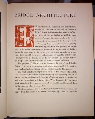 Bridge Architecture Containing Two-Hundred Illustrations of Notable Bridges of the World, Ancient and Modern with Descriptive, Historical and Legendary Text
