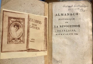 Almanach Historique de la Revolution Françoise, pour l'Anée 1792 ...