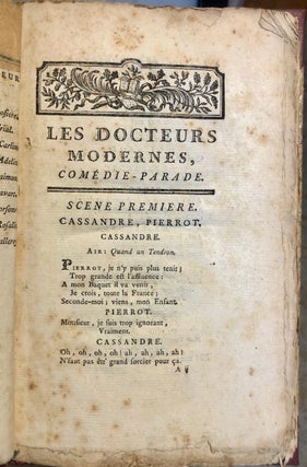 Item #5670 Les docteurs modernes: comédie-parade en un acte et en vaudevilles; suivie du Baquet...