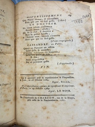Les docteurs modernes: comédie-parade en un acte et en vaudevilles; suivie du Baquet de santé: divertissement analogue mêlé de couplets;