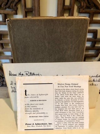 The Collected Writings of Alvin Lustig [Association Copy with ANS from Publisher to Designer Ward Ritchie]