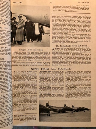 The Aeroplane Incorporating Aeronautical Engineering; Vol. 82 January - March 1952 and Vol. 84 April - June 1953 - Lot of TWO Bound Vols.