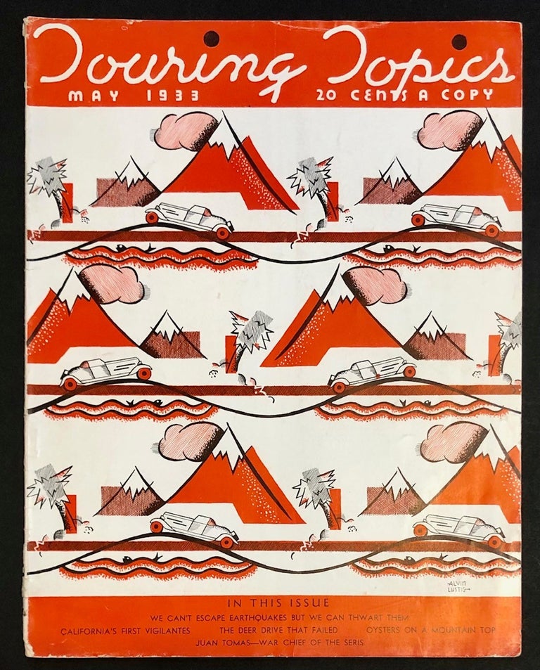 Item #5933 Touring Topics May 1933 Vol. 25 No. 6 [Alvin Lustig First Published Work]. Phil Townsend HANNA.