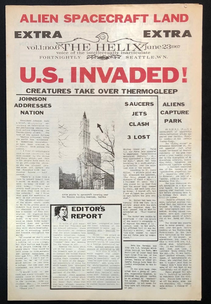 Item #6064 Helix Vol. I No. 6, June 23, 1967 U.S. Invaded! Paul DORPAT, Walt Crowley John Cunnick, JOURNALISM - Underground Press - Seattle.