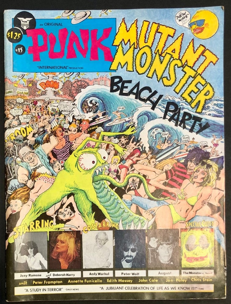 Item #6254 PUNK Vol. I No. 15 [fifteen] Mutant Monster Beach Party Issue August 1978. John HOLMLSTROM, Legs McNeil.