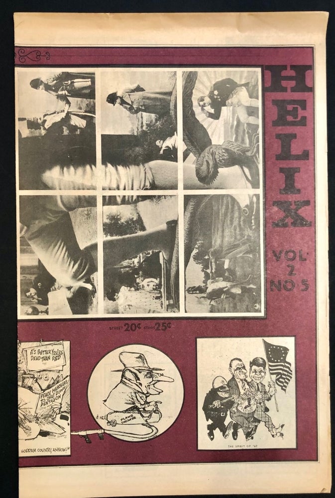 Item #6265 Helix Vol. II No. 5 November 16, 1967: Napoleon - LBJ postcard cover. JOURNALISM - Underground Press - Seattle, Paul DORPAT, Walt Crowley John Cunnick, Jack Delay.