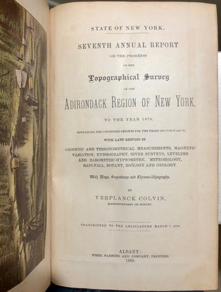Topographical Survey of the Adirondack Region of New York: Seventh Annual Report to the Year 1879