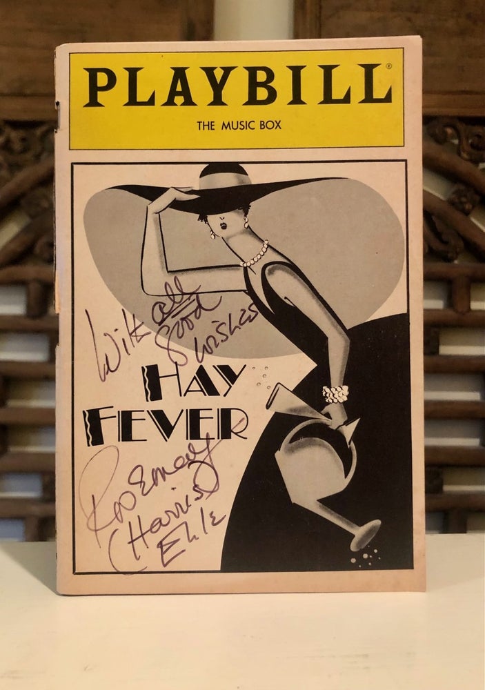 Item #6495 Playbill Vol. 86 no. 2, February 1986: Hay Fever at The Music Box. Broadway Performers, Noel Coward Rosemary Harris Ehle SIGNED.