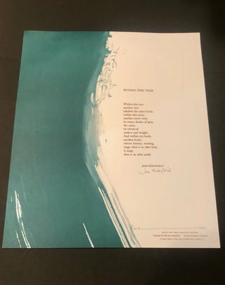 Within This Tree [Signed Poetry Broadside Limited to 50 Copies]
