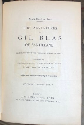The Adventures of Gil Blas of Santillane [In Three Volumes]