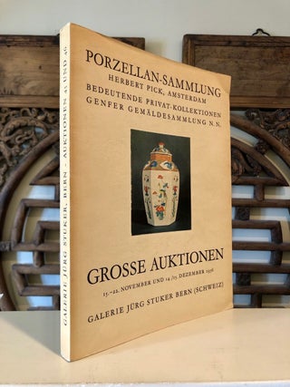 Auktion 45 Meissen-Porzellansammlung Herbert Pick, Amsterdam / 860 Seltene Porzellane und Fayencen aus Koniglichem Besitz und aus Schweizer Privatsammlung / Schweizer Privatsammlung: Europaische und asiatische Plastiken - Auktion 46 Gemäldesammlung N.N. 582 Werke von Genfer Meistern des 19. jahrhunderts Grosse Auktionen 15 - 22 November und 14 - 15 Dezember 1956